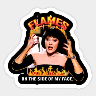 Flames on the side of my face! Sticker